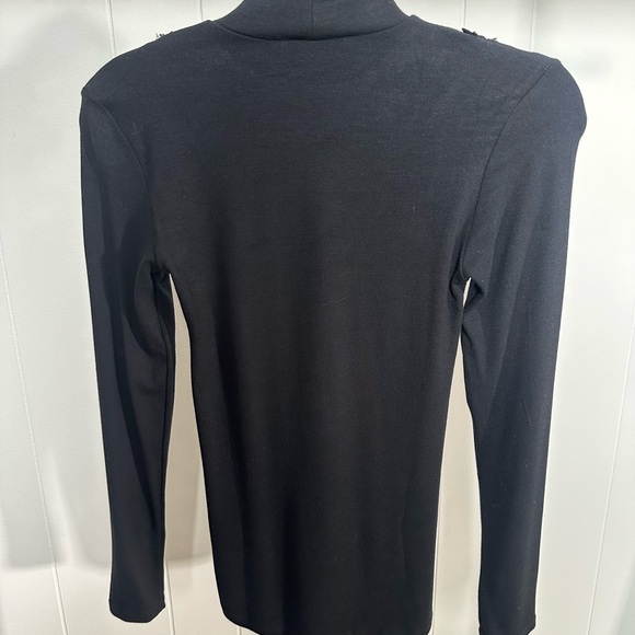 Elegant Black Embroidered Women's Top - Picture 3 of 3